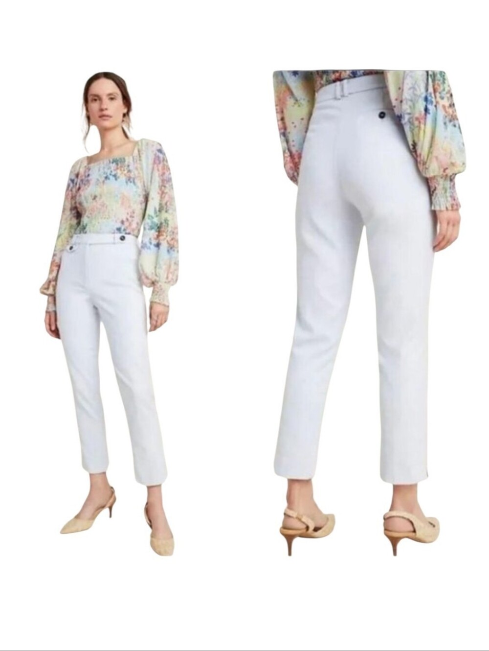 Anthropologie The Essential Slim In Light Blue Size 8